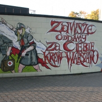 Mural Zawsze oddamy za ciebie krew Warszawo