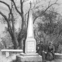 Obelisk przy cmentarzu