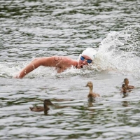 Janek Urbaniak podczas zawodów Open Water