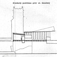 Przekrój górnego pawilonu