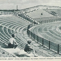 Trybuna stadionu klubu Spójnia