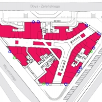 Zielone to wejścia jedynie z zewnątrz, niebieskie to wejścia alternatywne z zewnątrz