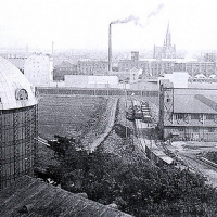 Teren gazowni po prawej (po lewej elewator zbożowy)